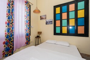 Desk, blackout curtains, iron/ironing board, free WiFi