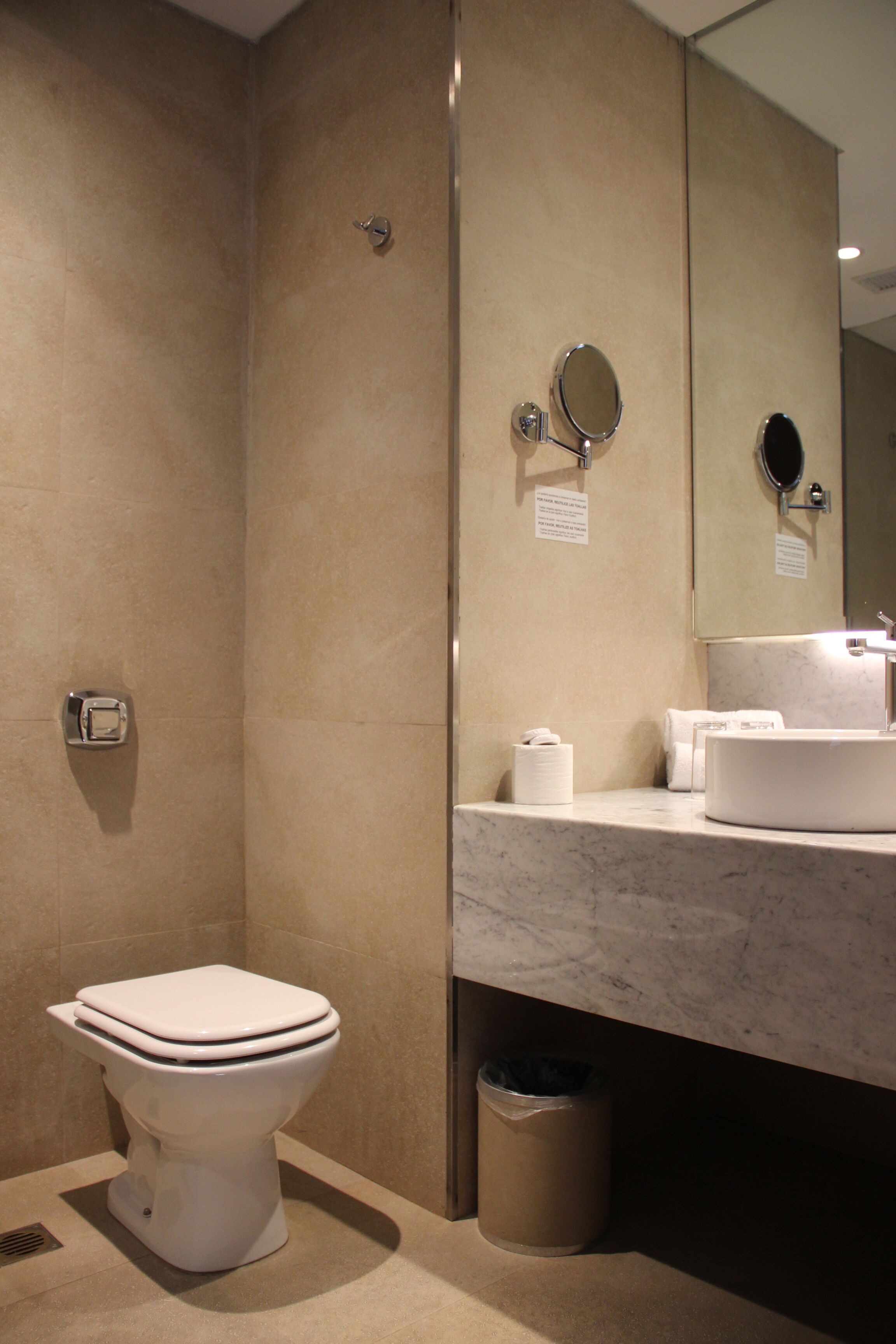 deluxe double or twin room | bathroom | shower, rainfall showerhead, hair dryer, bidet