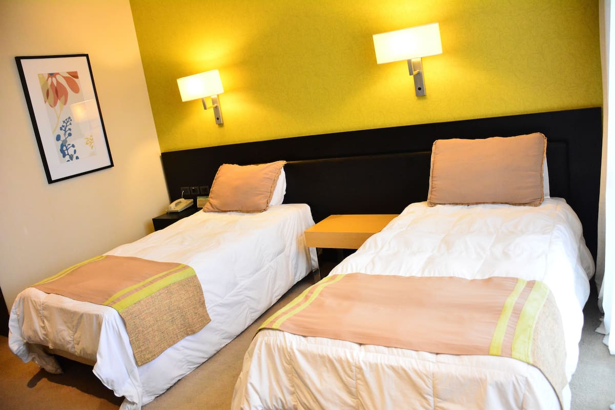 Egyptian cotton sheets, premium bedding, down duvets, minibar