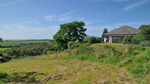 A rural house with a large tree in front, surrounded by fields and a clear sky. - Chevalerie (Somme-Leuze)