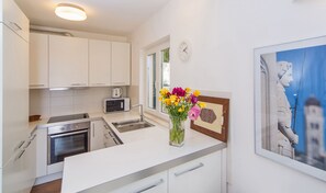 Fridge, oven, stovetop, dishwasher