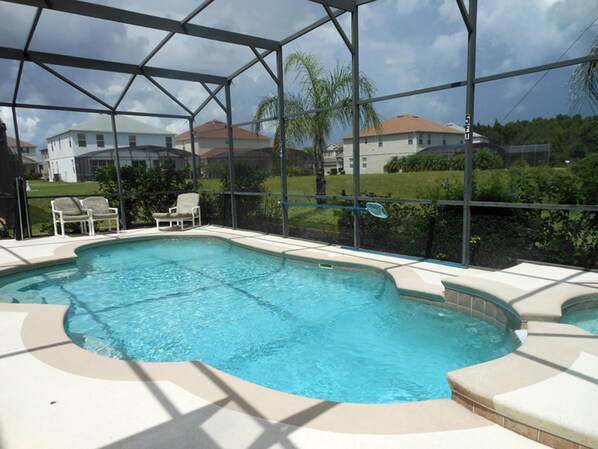 Outdoor pool, a heated pool