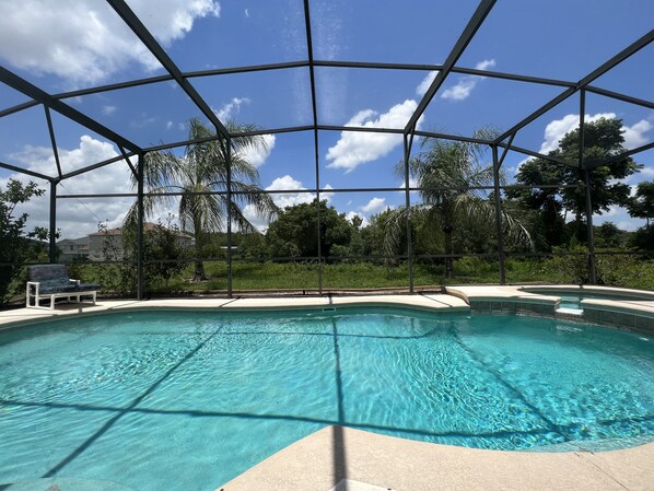 Outdoor pool, a heated pool