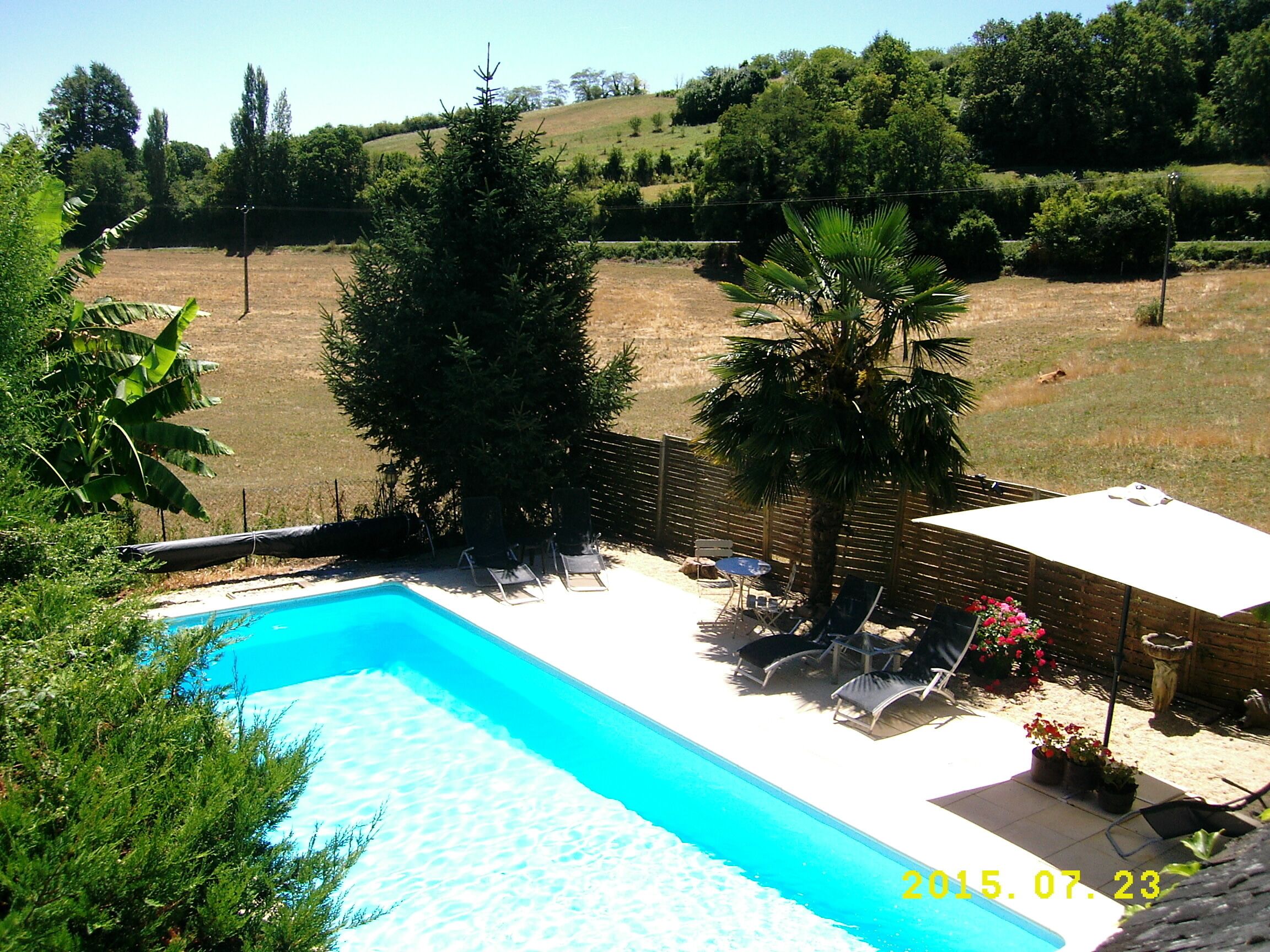 Piscine extérieure, piscine chauffée