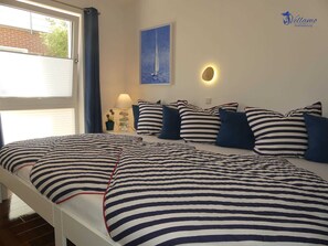 3 bedrooms, in-room safe, soundproofing, travel cot