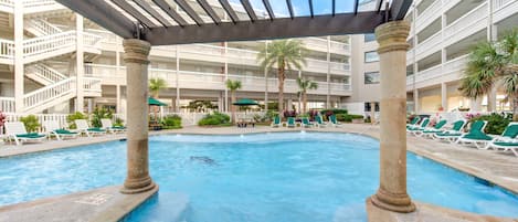 Outdoor pool, a heated pool