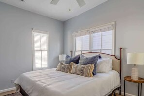 4 bedrooms, iron/ironing board, travel cot, WiFi