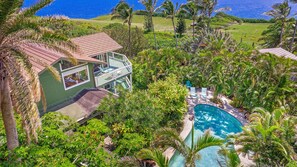Outdoor pool - ★Jump Start The Road to Hana at Ocean Lookout! Private Hot Tub+Pool Access + AC (Haiku)
