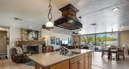 Acre+ lot, country quiet, city close, pool can be heated, BBQ, pond, firepit.