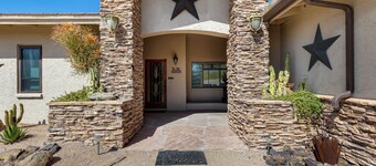 Acre+ lot, country quiet, city close, pool can be heated, BBQ, pond, firepit.