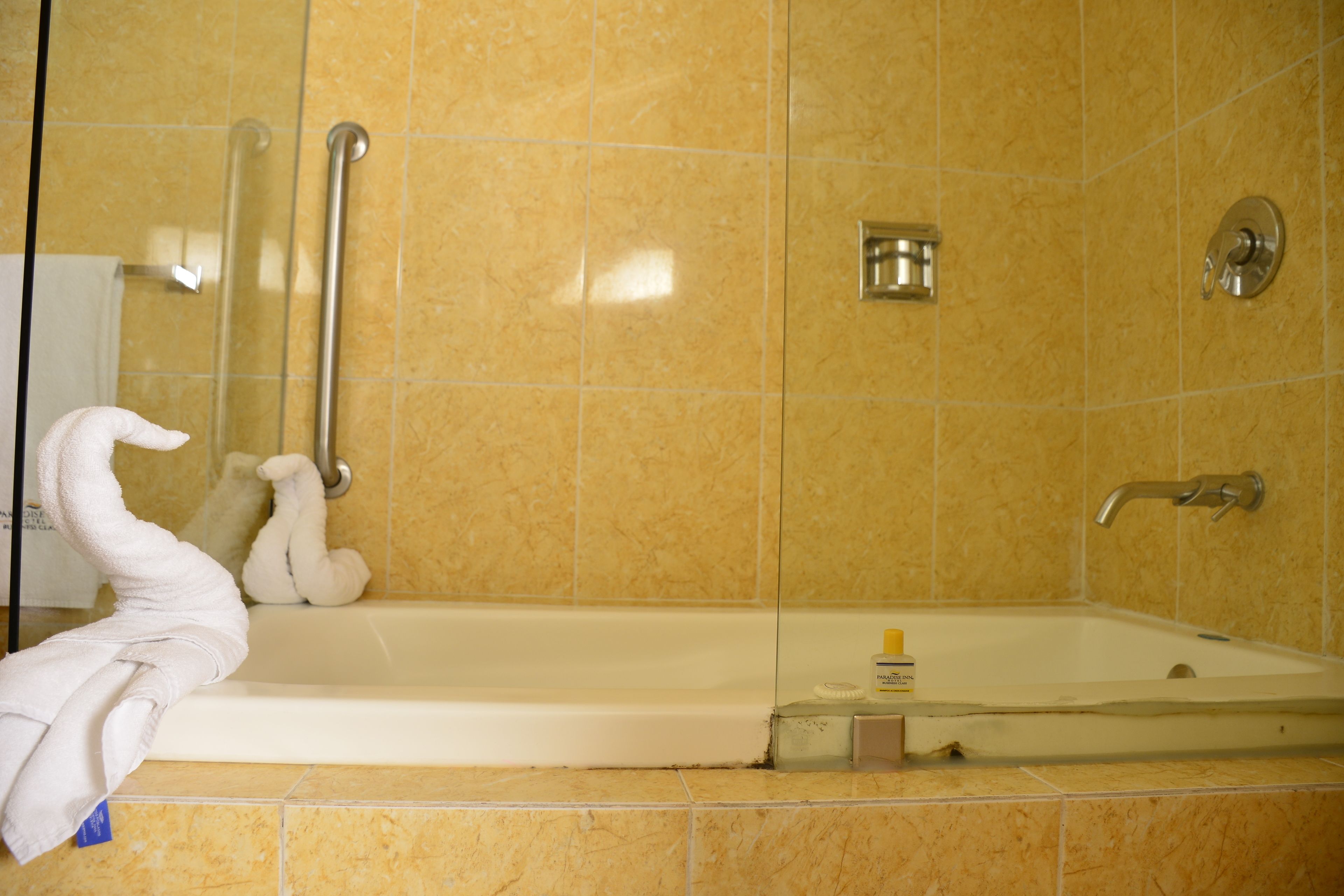 free toiletries, hair dryer, towels