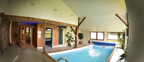 Indoor pool, a heated pool