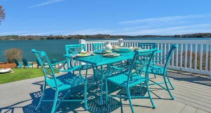 7 BR Private Peninsula & Houseboat LUX Isle Beach Lake Panoramic views Hot Tub