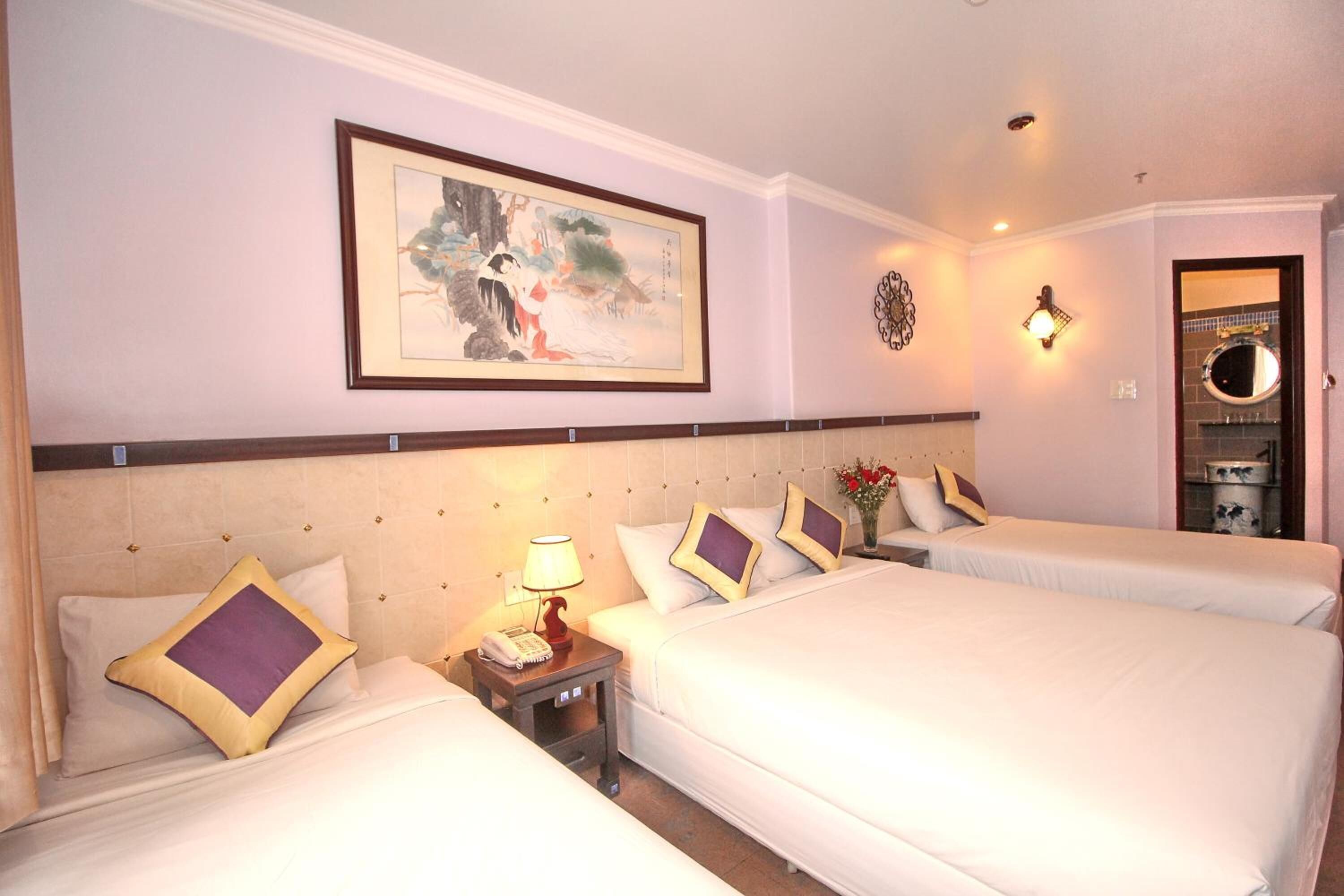 minibar, desk, blackout curtains, iron/ironing board