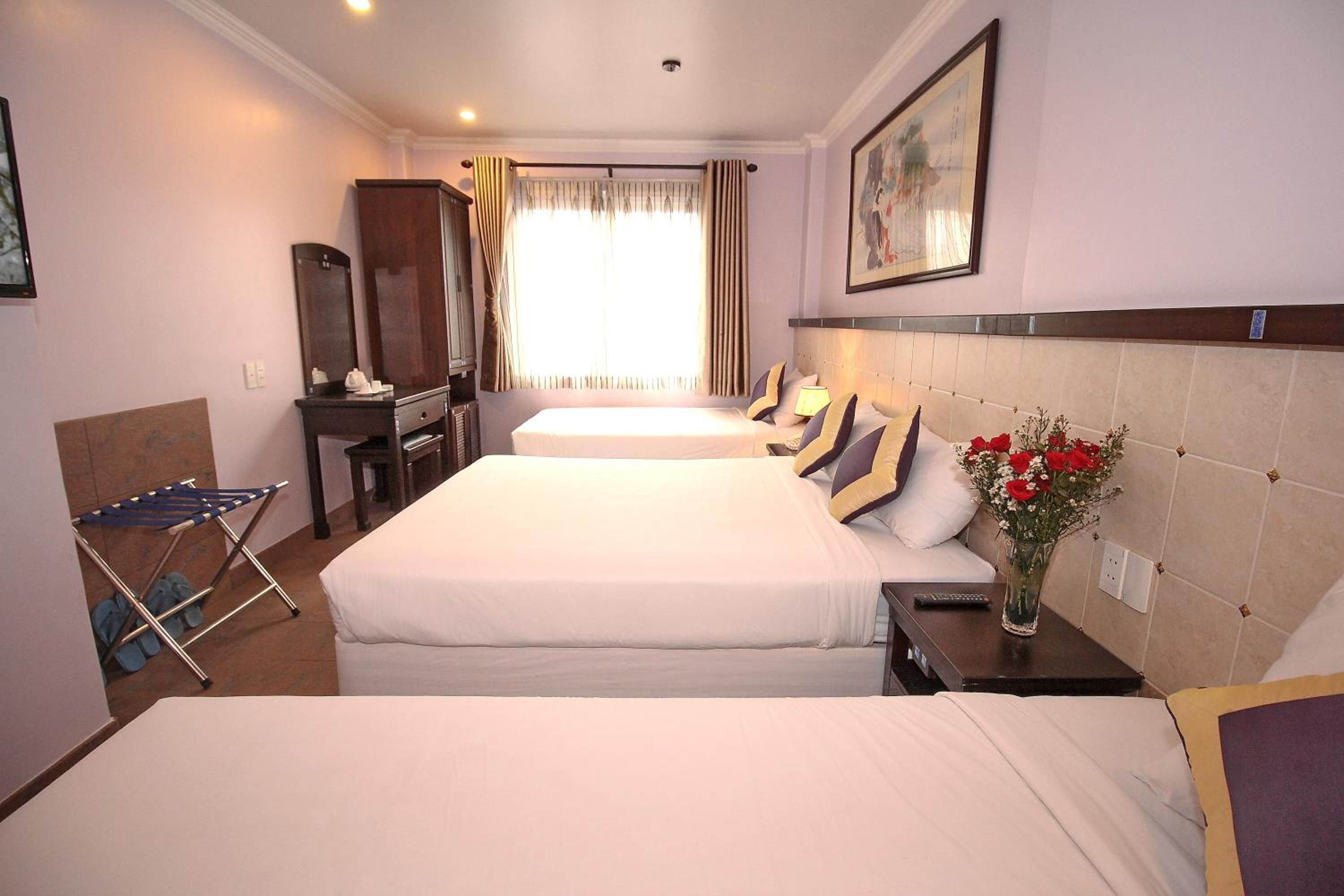 minibar, desk, blackout curtains, iron/ironing board