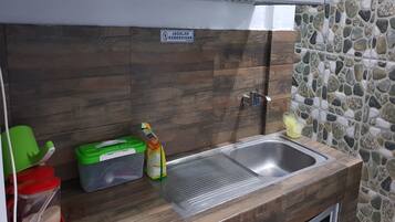 Fridge, dishwasher, rice cooker, cookware/dishes/utensils