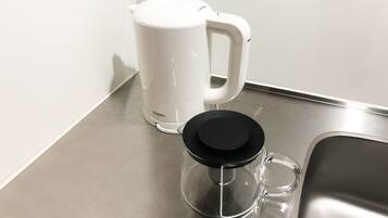 Mini-fridge, microwave