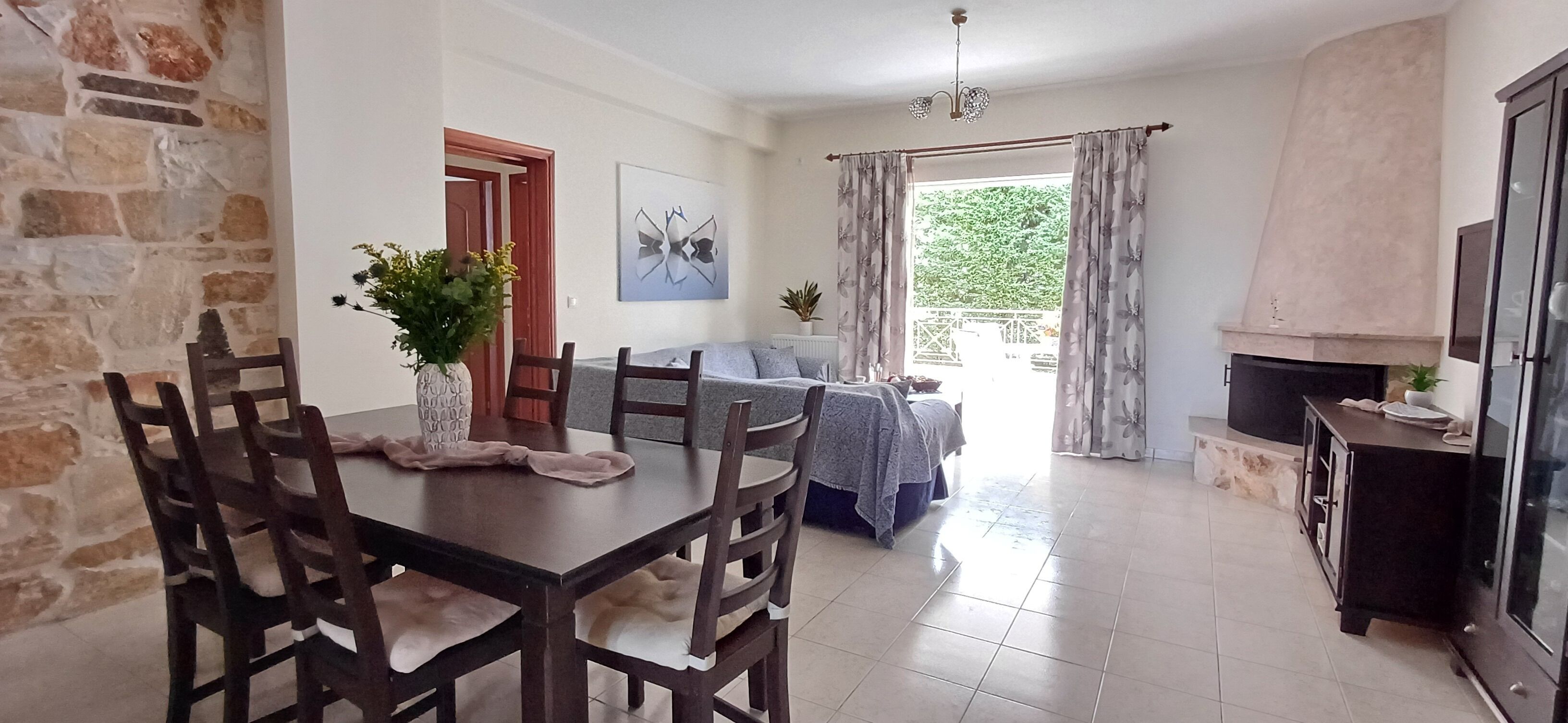 Comfort Apartment, 3 Bedrooms, Sea View | Living area | Flat-screen TV, DVD player