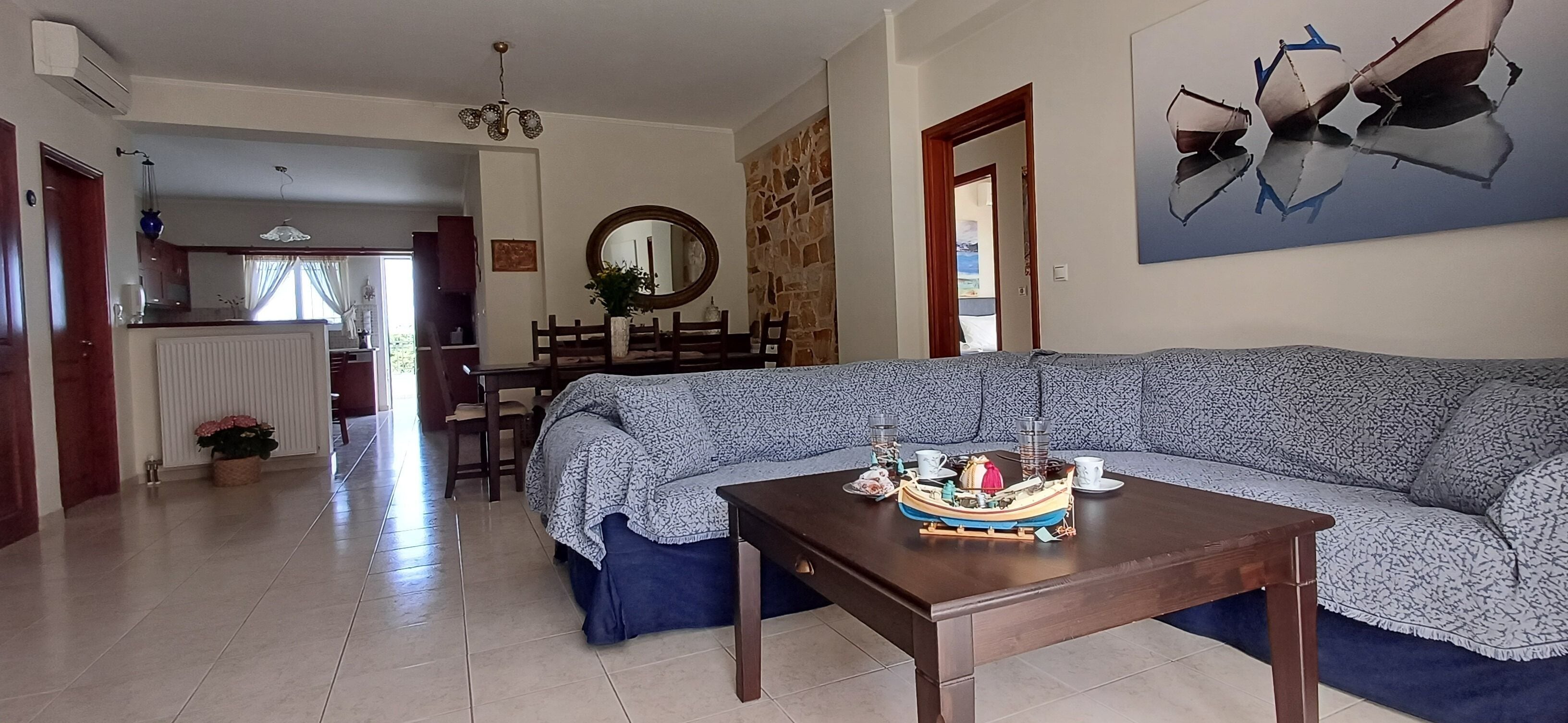 Comfort-Apartment, 3 Schlafzimmer, Meerblick | Wohnbereich