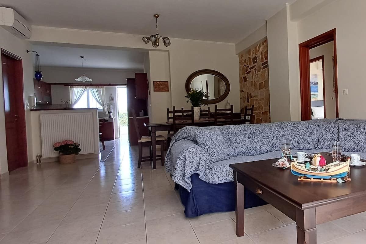 Comfort-Apartment, 3 Schlafzimmer, Meerblick | Wohnbereich