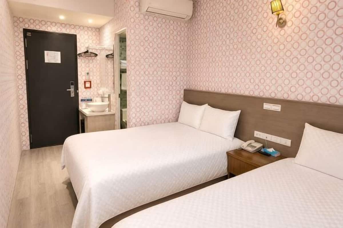 Desk, free WiFi, bed sheets