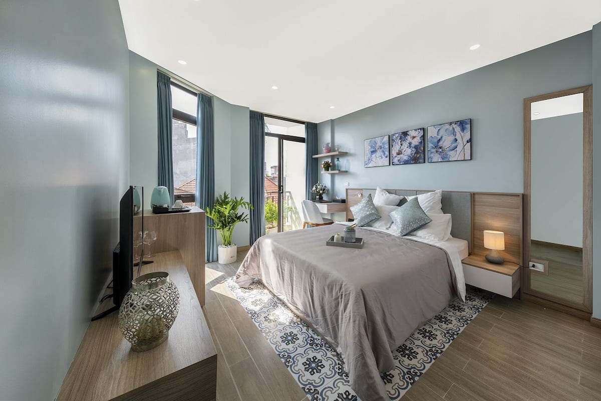 Apartamento Deluxe, 1 cama de matrimonio | 1 dormitorio, minibar, escritorio y wifi gratis