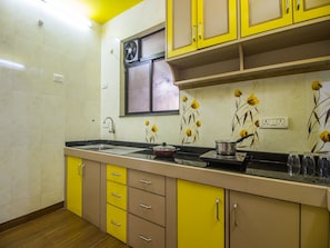 Double or Twin Room | Private kitchen | Fridge - OYO 17303 Home Nature View 3BHK Colva Beach (Margao)