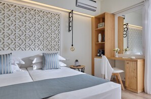 Bettwäsche aus ägyptischer Baumwolle, Minibar, Zimmersafe, Schreibtisch