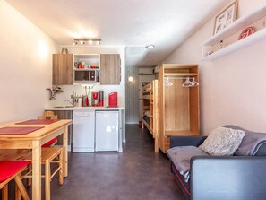Interior - Renovated ski-in studio - 4 people, balcony (La Plagne)
