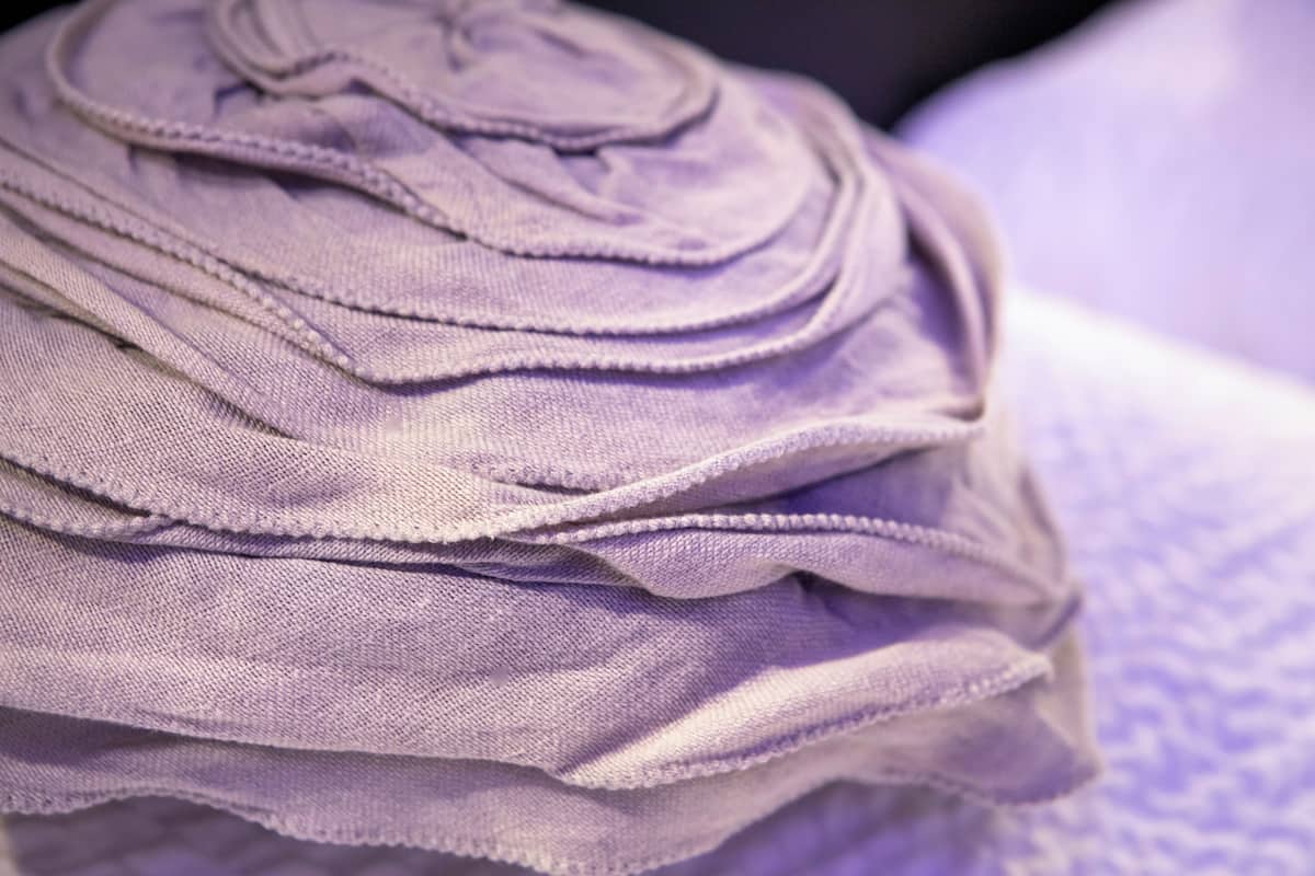 A stack of folded towels.