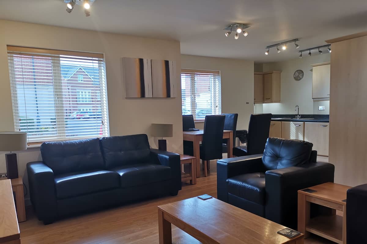 Superior Apartment, 2 Bedrooms, Non Smoking, Ground Floor | Living area | LED TV, DVD player