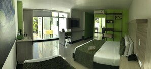 Premium bedding, Select Comfort beds, in-room safe, desk - Hotel Genova Prado (Barranquilla)