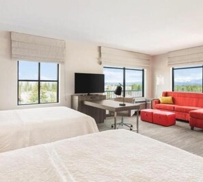 مكتب ومساحة عمل للكمبيوتر المحمول ومكواة/لوح كي وسرير سفر