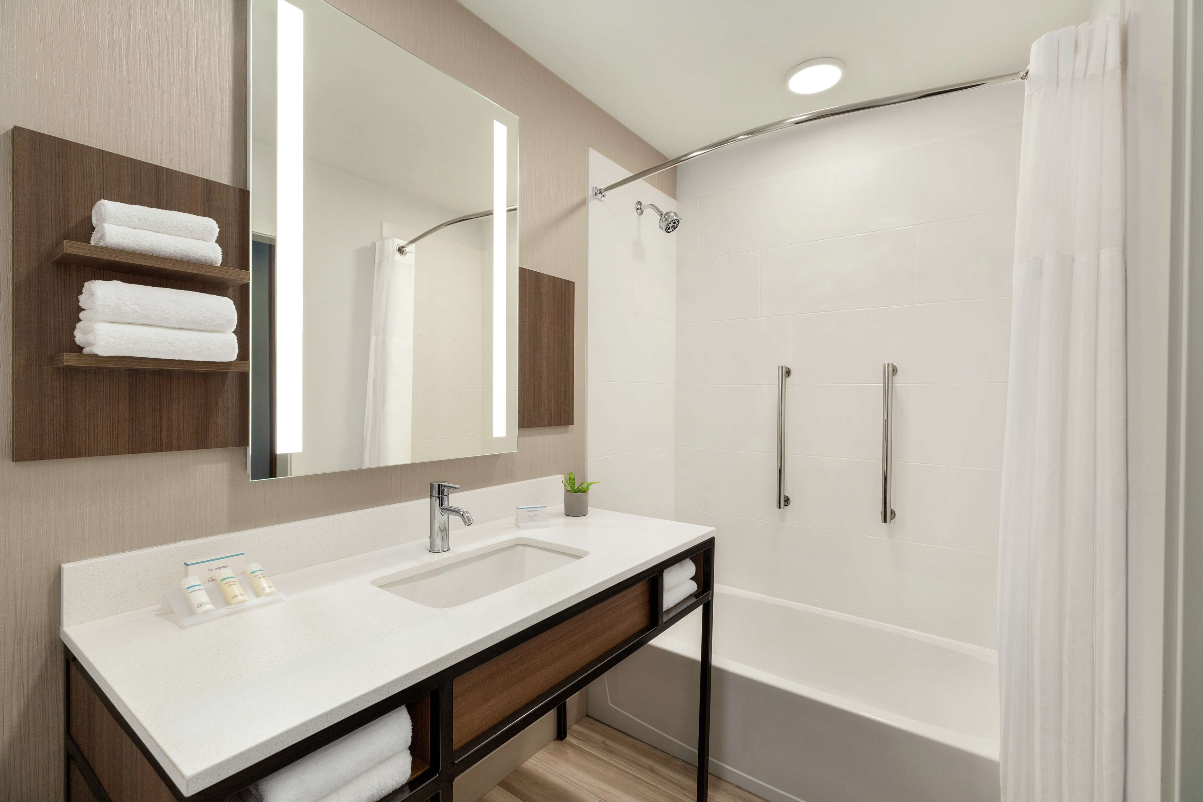 room, 2 queen beds | bathroom | hair dryer, towels