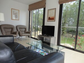 Smart TV, DVD player, stereo - Holiday Guest House, Recent, Infinity pool, sea view,Tourrettes sur Loup/Vence (Tourrettes-Sur-Loup)