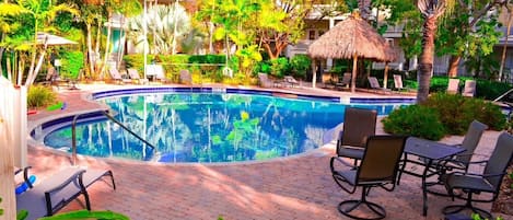 Outdoor pool, a heated pool