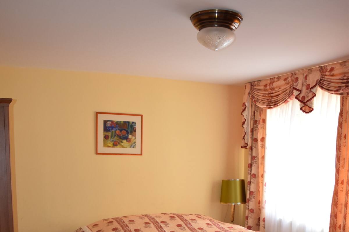 Blackout curtains, iron/ironing board, free WiFi, bed sheets