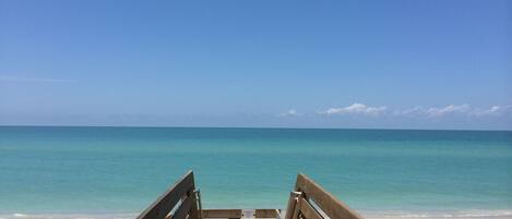 Beach nearby, sun-loungers