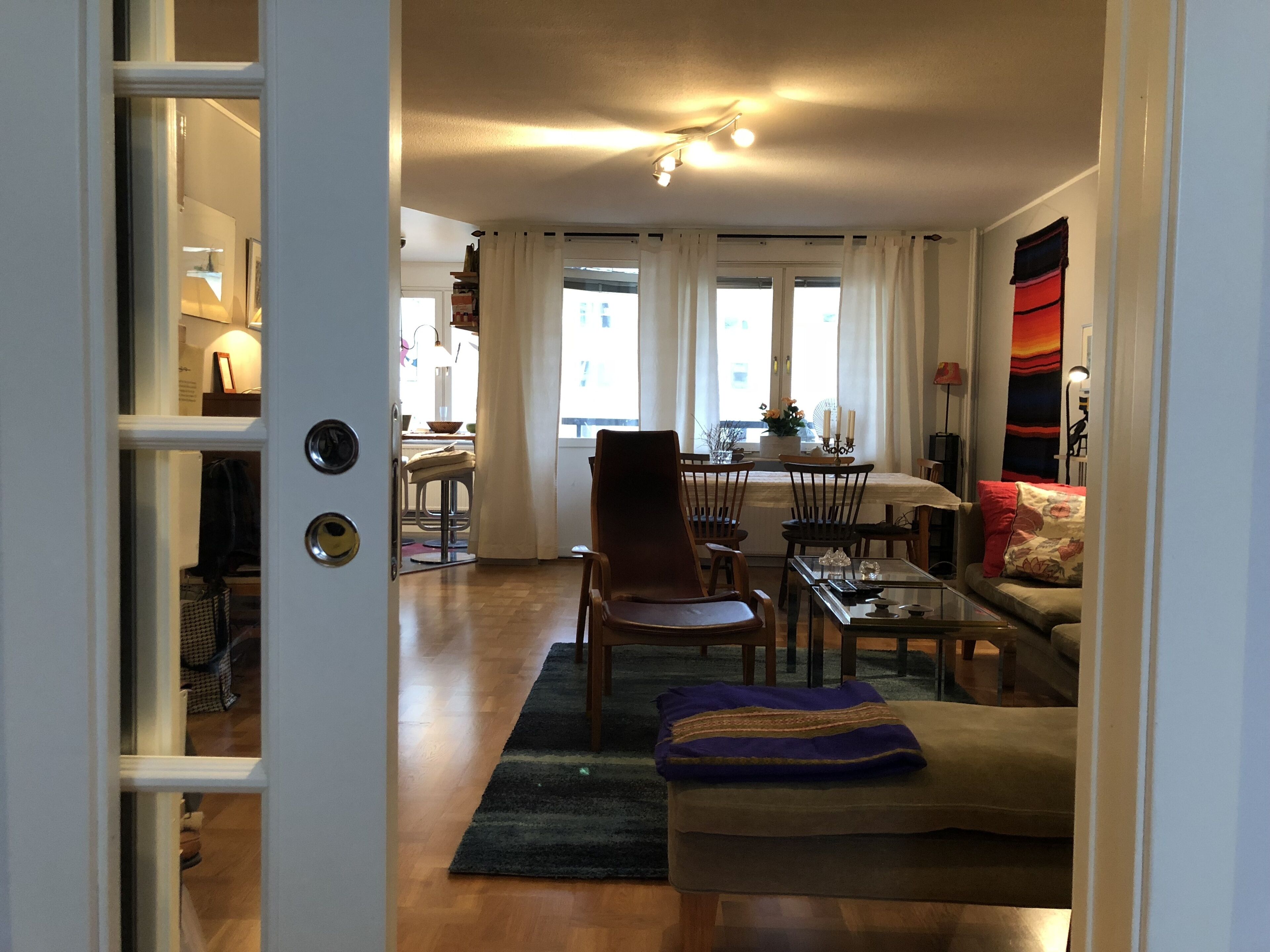 Smart TV, DVD player, books, video library