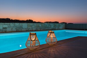 Outdoor pool -  Villa Levanda,pool, walking distance from the beach and shops ,no car needed! (Πάνορμος Rethymno, Crete)