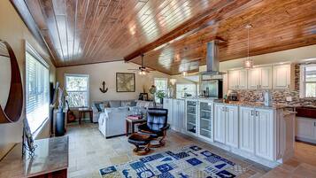 Smart TV, foosball, books