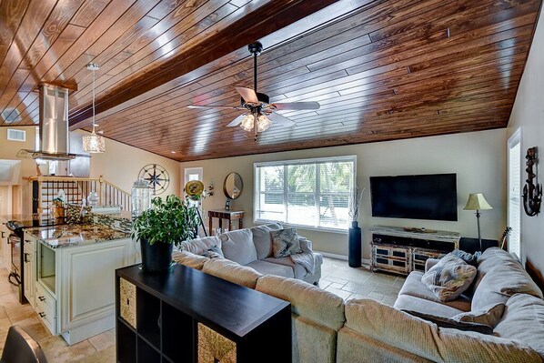 Smart TV, table football, books