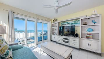 TV, ping pong, books