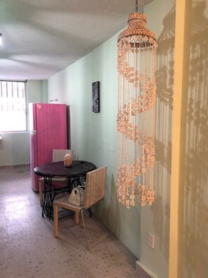 Family Apartment, Multiple Beds, Non Smoking, City View | Private kitchen | Full-size fridge, microwave, stovetop, coffee/tea maker - Departamento San Gabriel (Ciudad Valles)