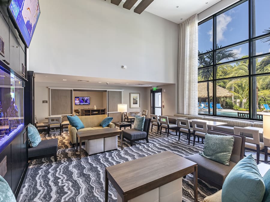 Sittområde i lobbyn