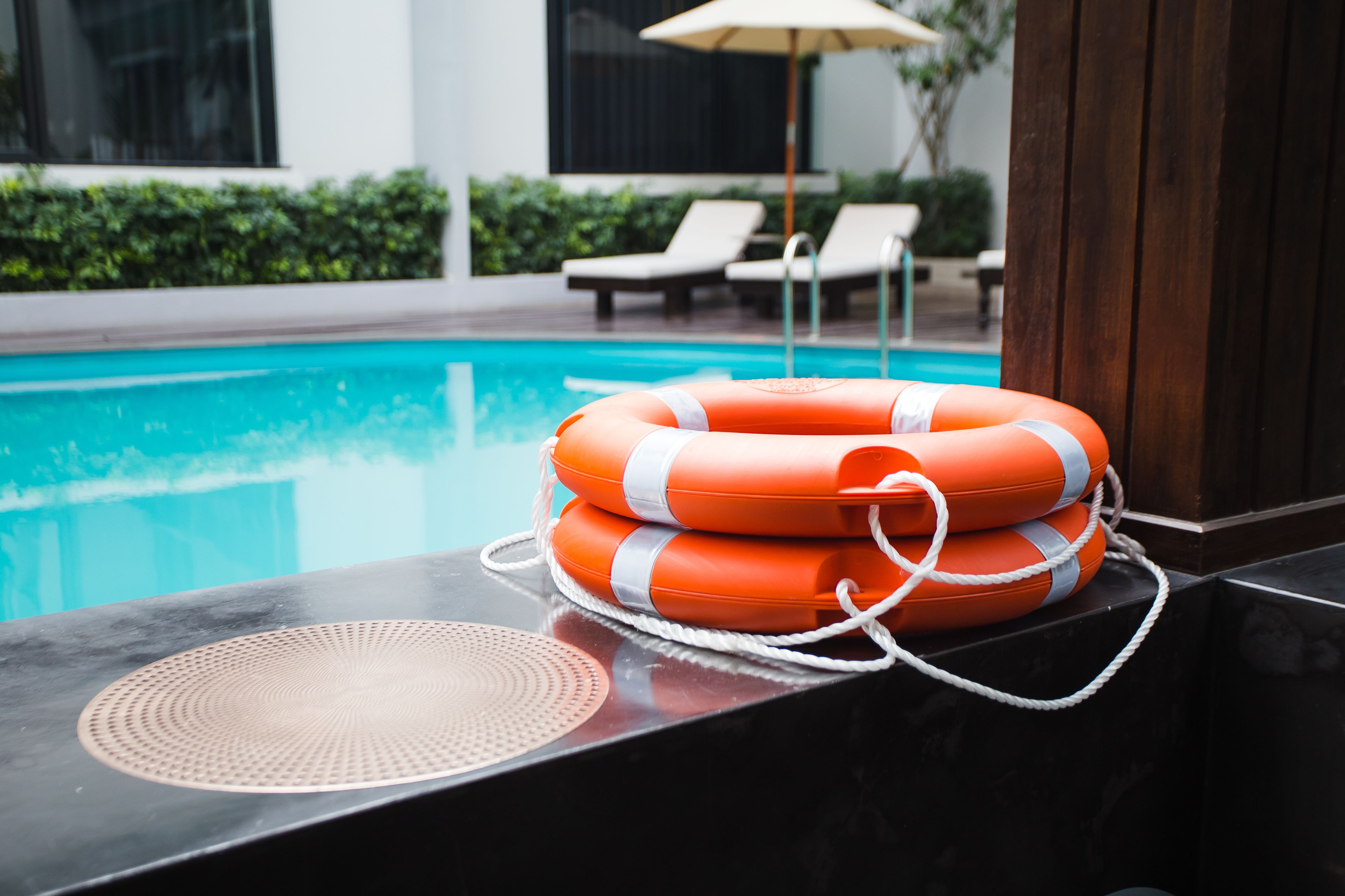 Outdoor pool, open 8:00 AM to 8:00 PM, sun loungers