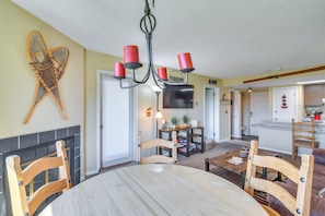 Dining Area | Wood-Burning Fireplace