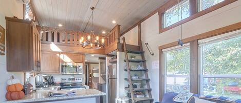 Morganton Vacation Rental | 1BR + Loft | 1BA | 400 Sq Ft | Stairs Required
