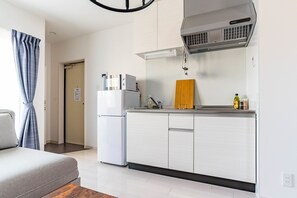 아파트, 침실 1개 | 전용 간이 주방 | 냉장고, 전자레인지, 쿡탑, 전기 주전자