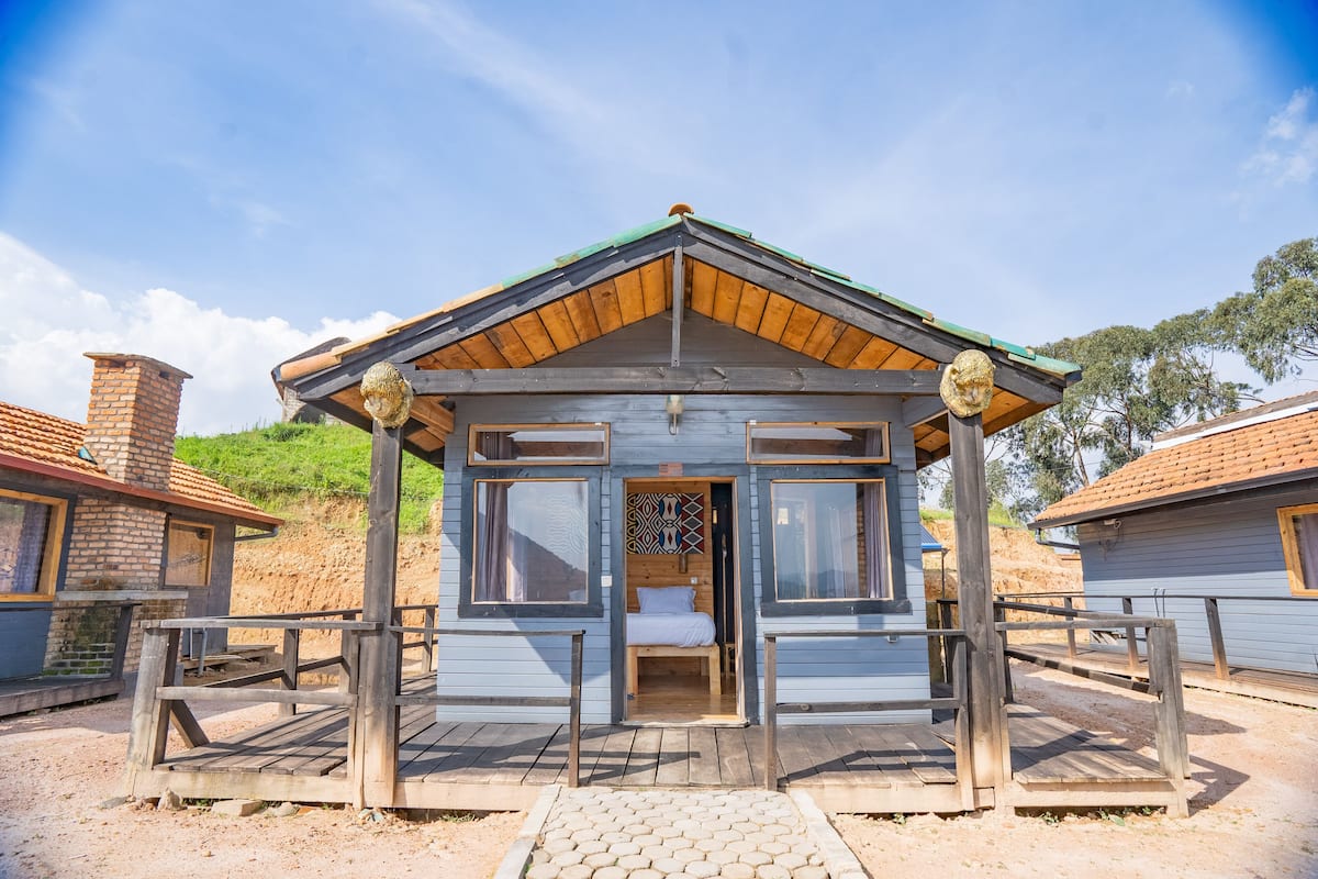Panoramic Double Room, 1 Queen Bed, Fireplace, Mountain View | Pillow-top beds, in-room safe, iron/ironing board (on request)